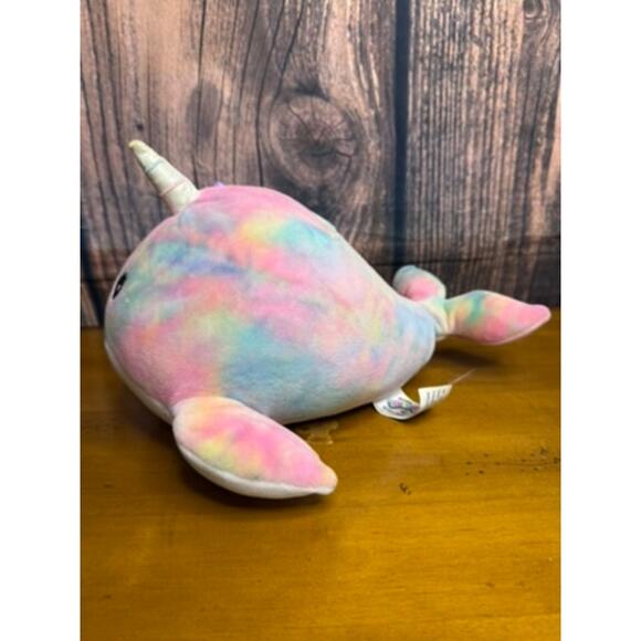 Squishmallows 8" Natalie Tie Dye Narwhal Plush Toy Multicolor - Picture 2 of 4